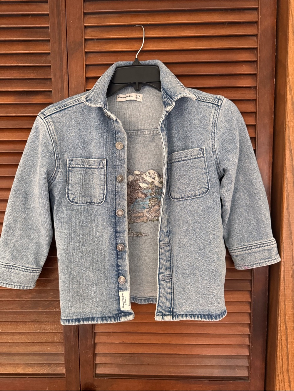 Abercrombie Kids Light Wash Denim Jacket